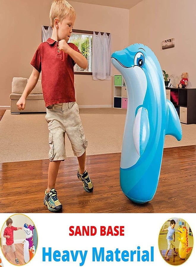 KRIMION® Toys Inflatable Toys Hit Me Dragon/Dolphin/Tiger Toy Large Size 44 Cm X 98 Cm for Child Age 5+ Years I Heavy Material I Pack of 1 I Model As Per Availability,Multicolor… - Image 2